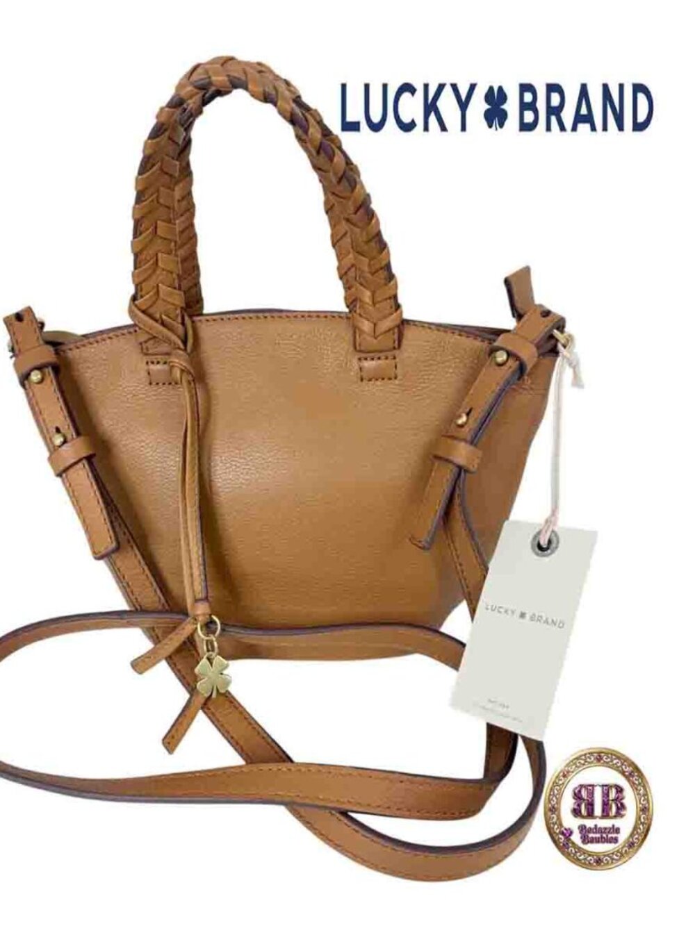 Lucky Brand New With Tags Kquin Leather Crossbody Bag Color: Rich Saddle